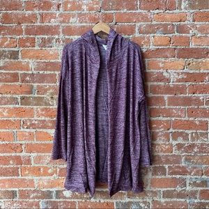Super Soft Purple Flyaway Hoodie Cardigan